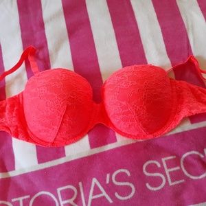 36DD VS Multi Way Orange with Lace Bra